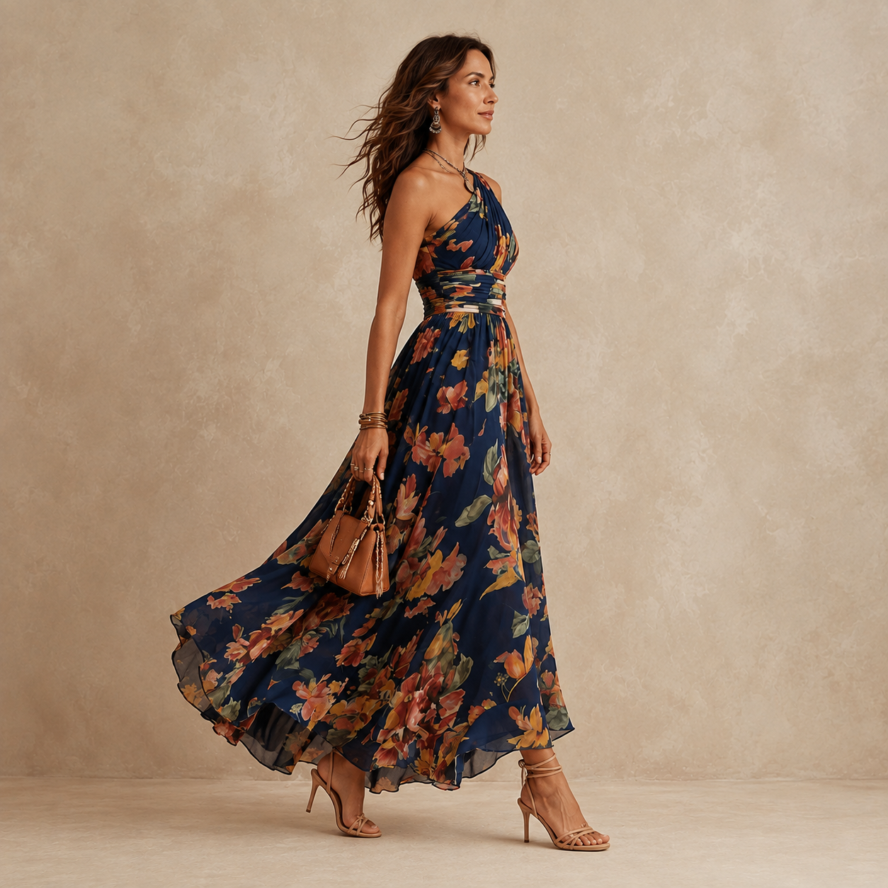 Celeste | One-Shoulder Floral Maxi