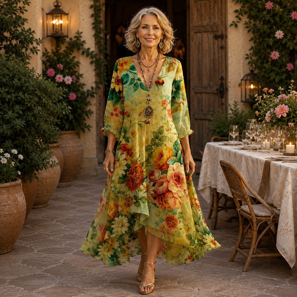 Janessa | Effortless Floral Midi Dress πΏ