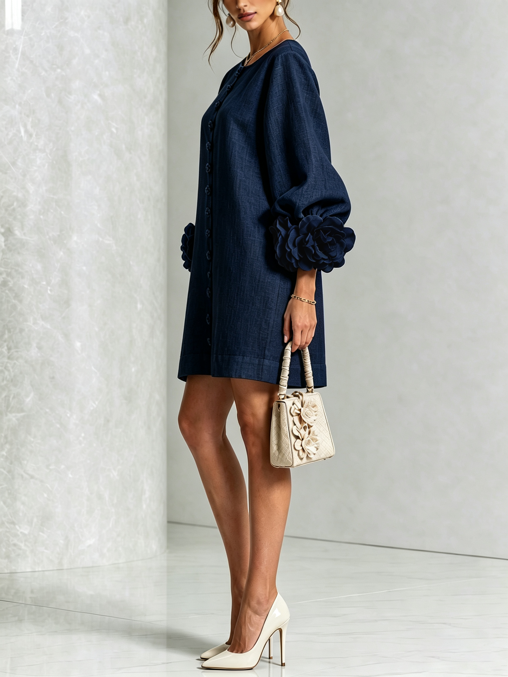 Florence™ | Floral Button-Down Mini Dress