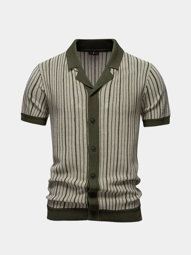 Striped Knit Polo - Rowan