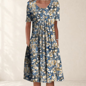 Light Floral Blue