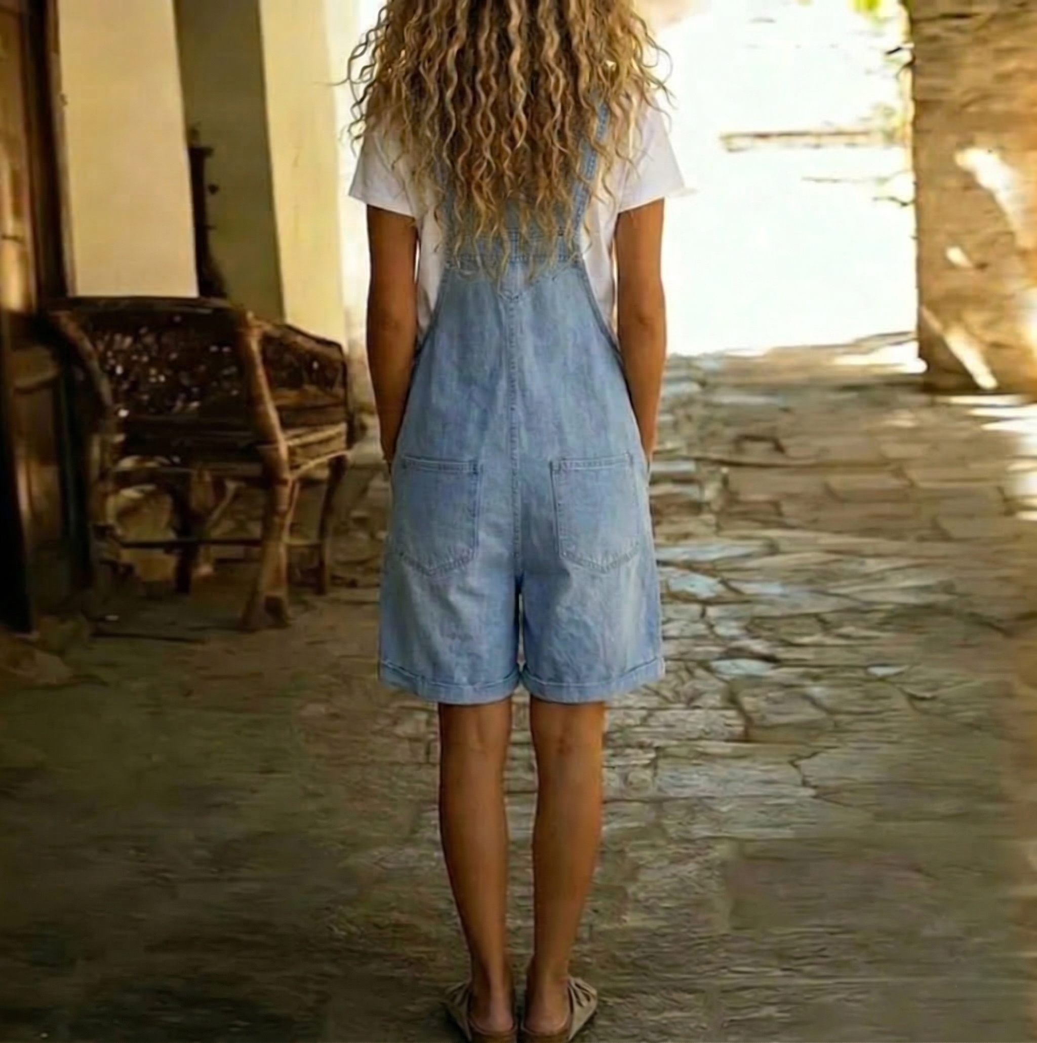 ALPINE | Denim Short Dungarees