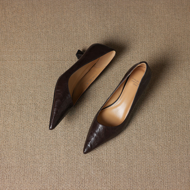 Elar Genuine Leather Heels
