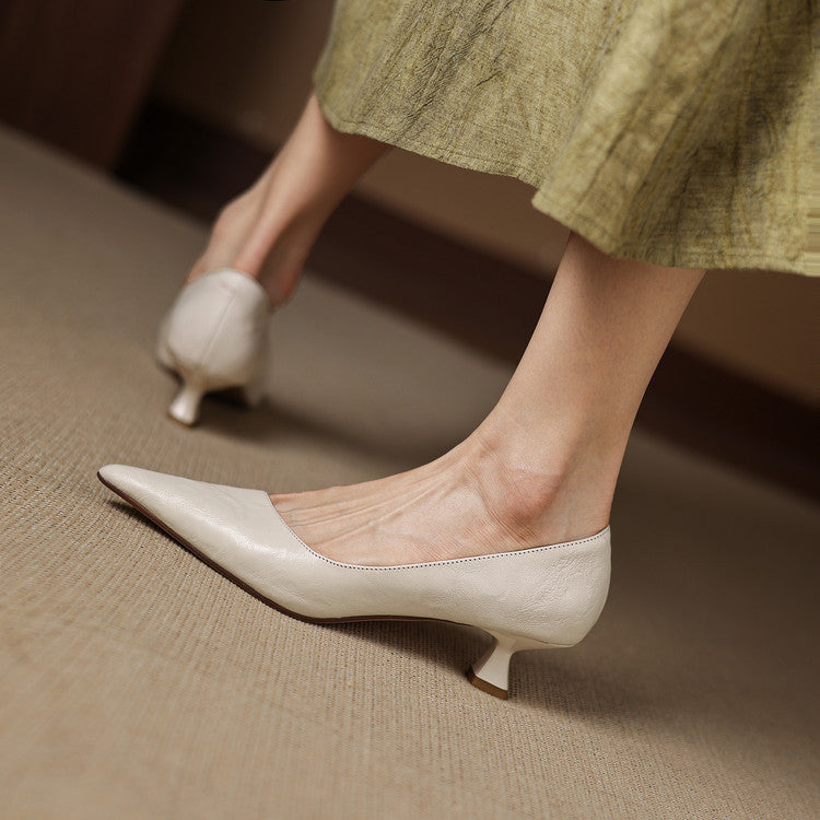 Elar Genuine Leather Heels