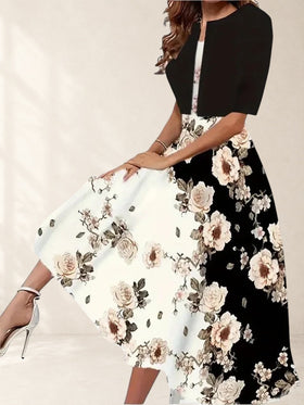 Black-big Floral