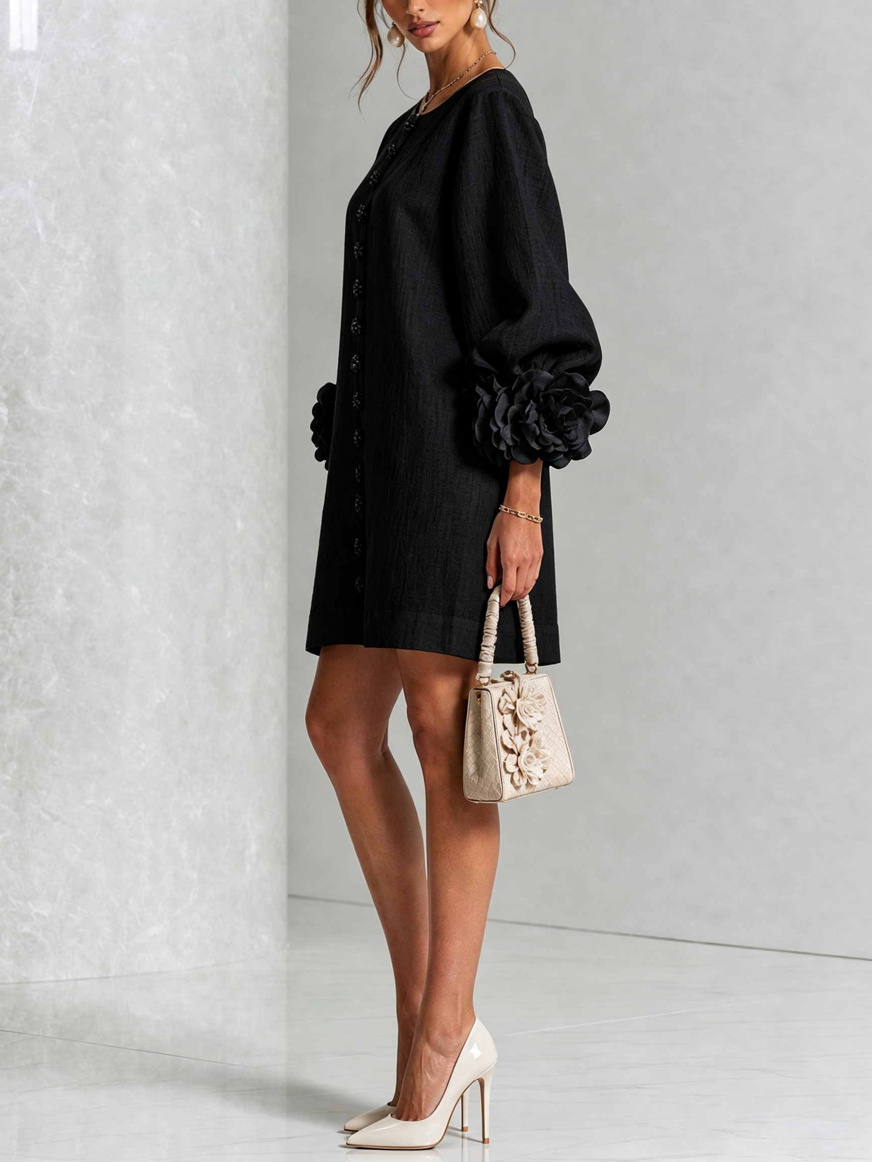 Florence™ | Floral Button-Down Mini Dress