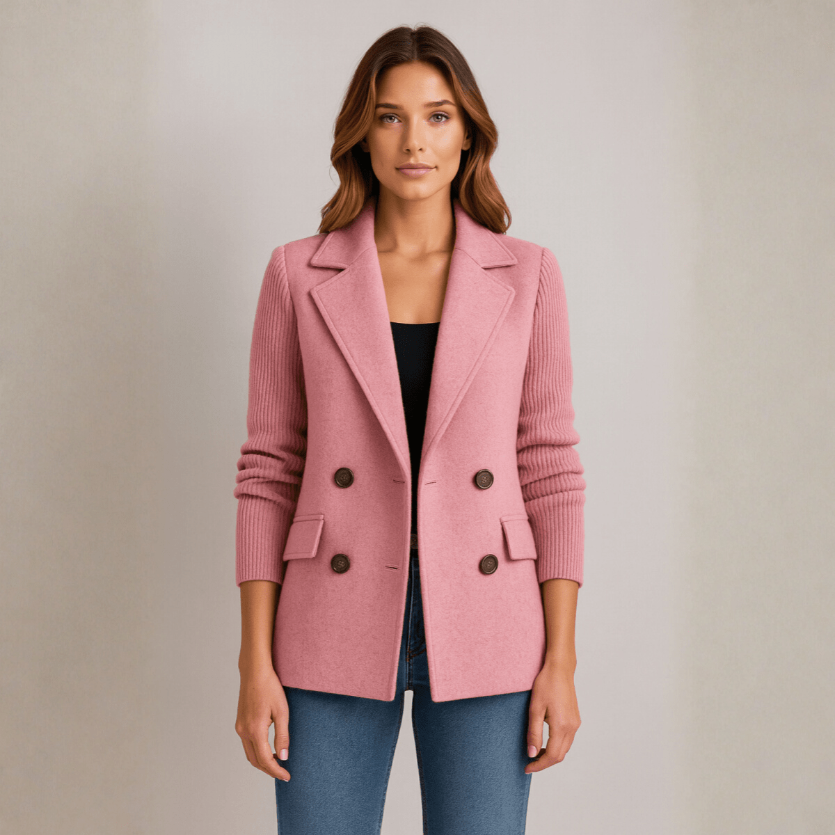 AMA | Blazer with Knit Sleeves