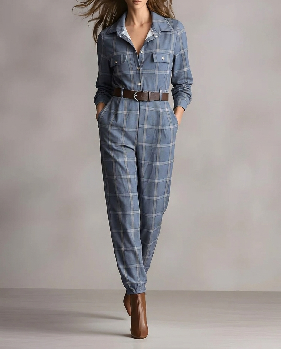 Anna™ | elegant checkered jumpsuit