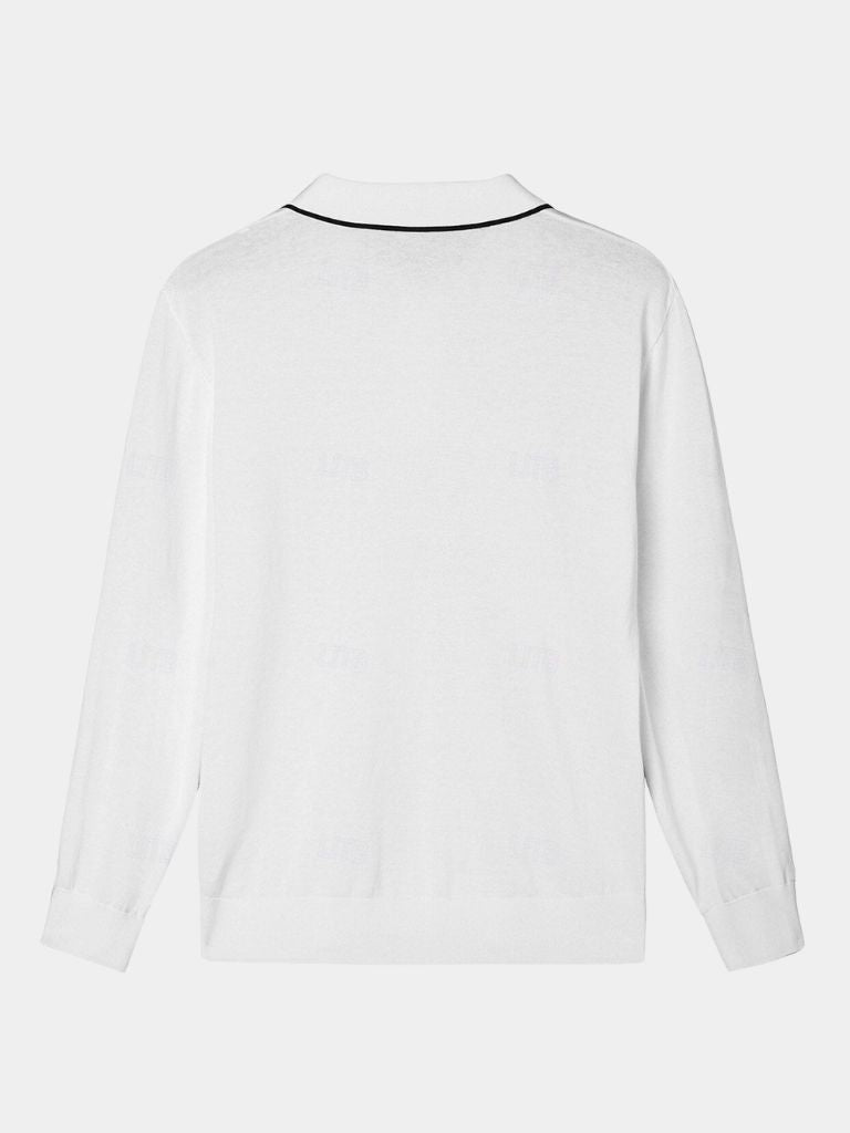 Ivory Elite Long Sleeve Polo – Rowan