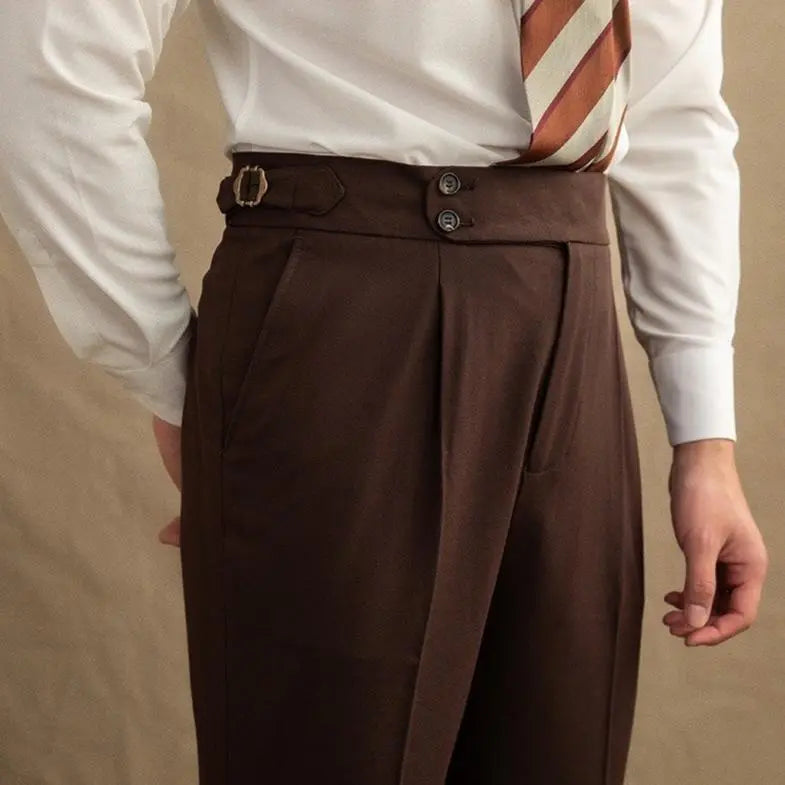 Dark Brown Gabardine Suit (Jacket + Pants)